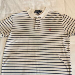 Polo by Ralph Lauren White and Blue Striped Polo Shirt